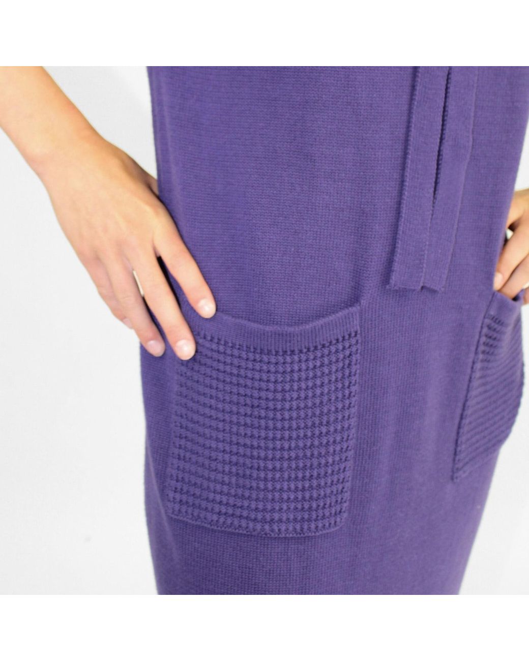 Zenzee Purple Cotton Hoodie Dress