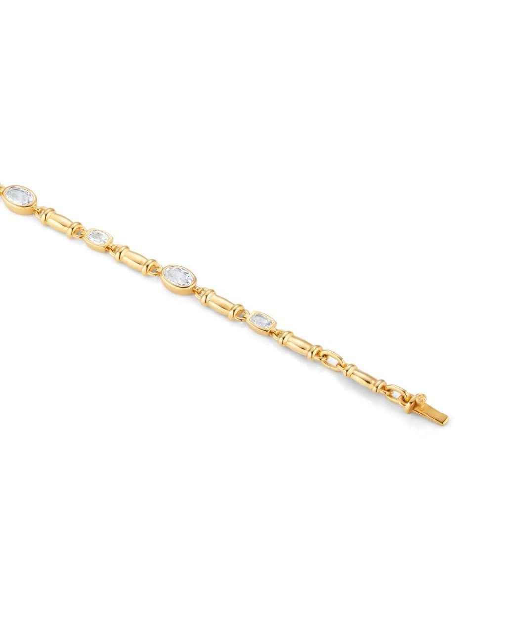 Lulu B London Metallic Topaz Gemstone Chain Bracelet