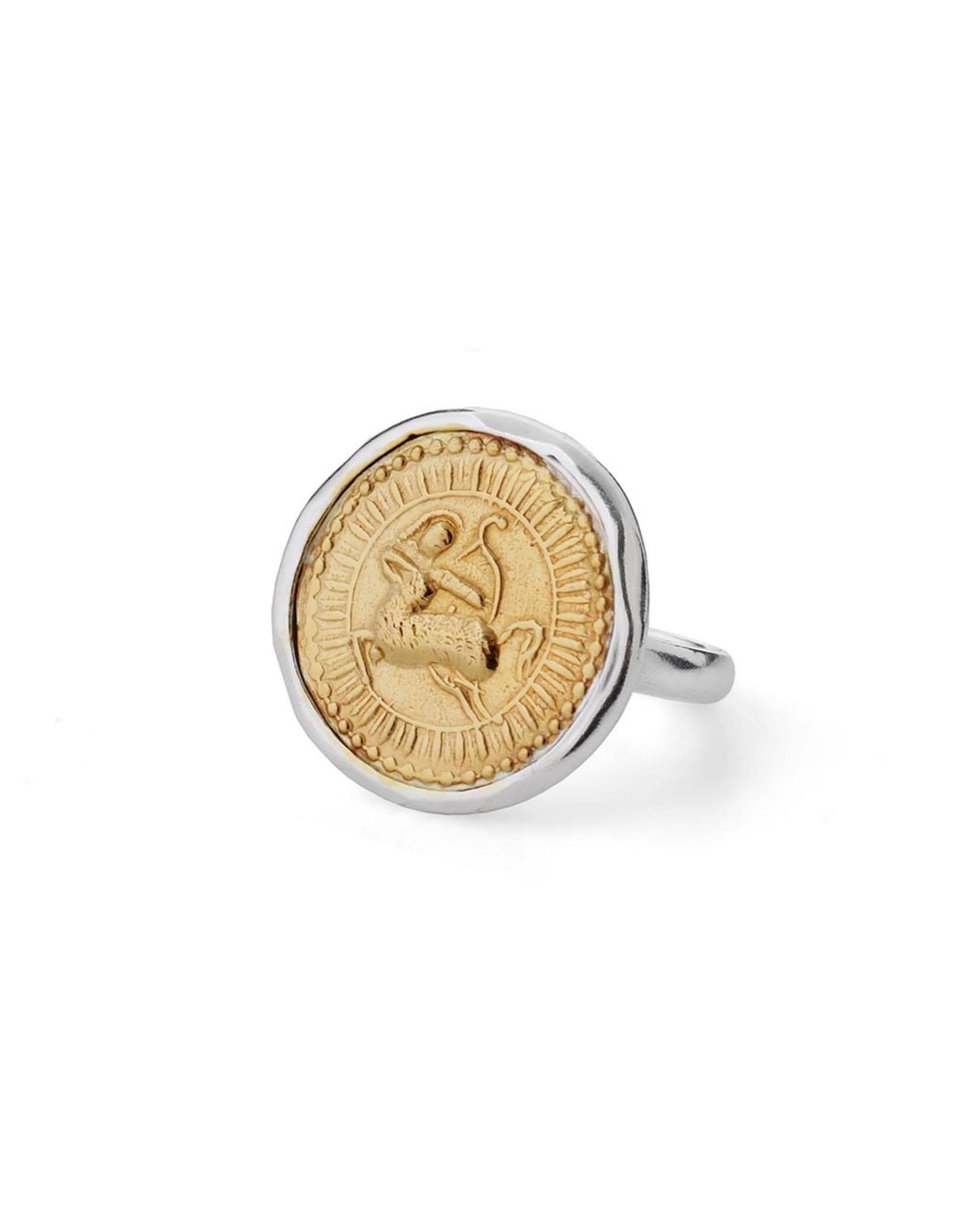 Goddess Charms Metallic Sagittarius Zodiac Ring