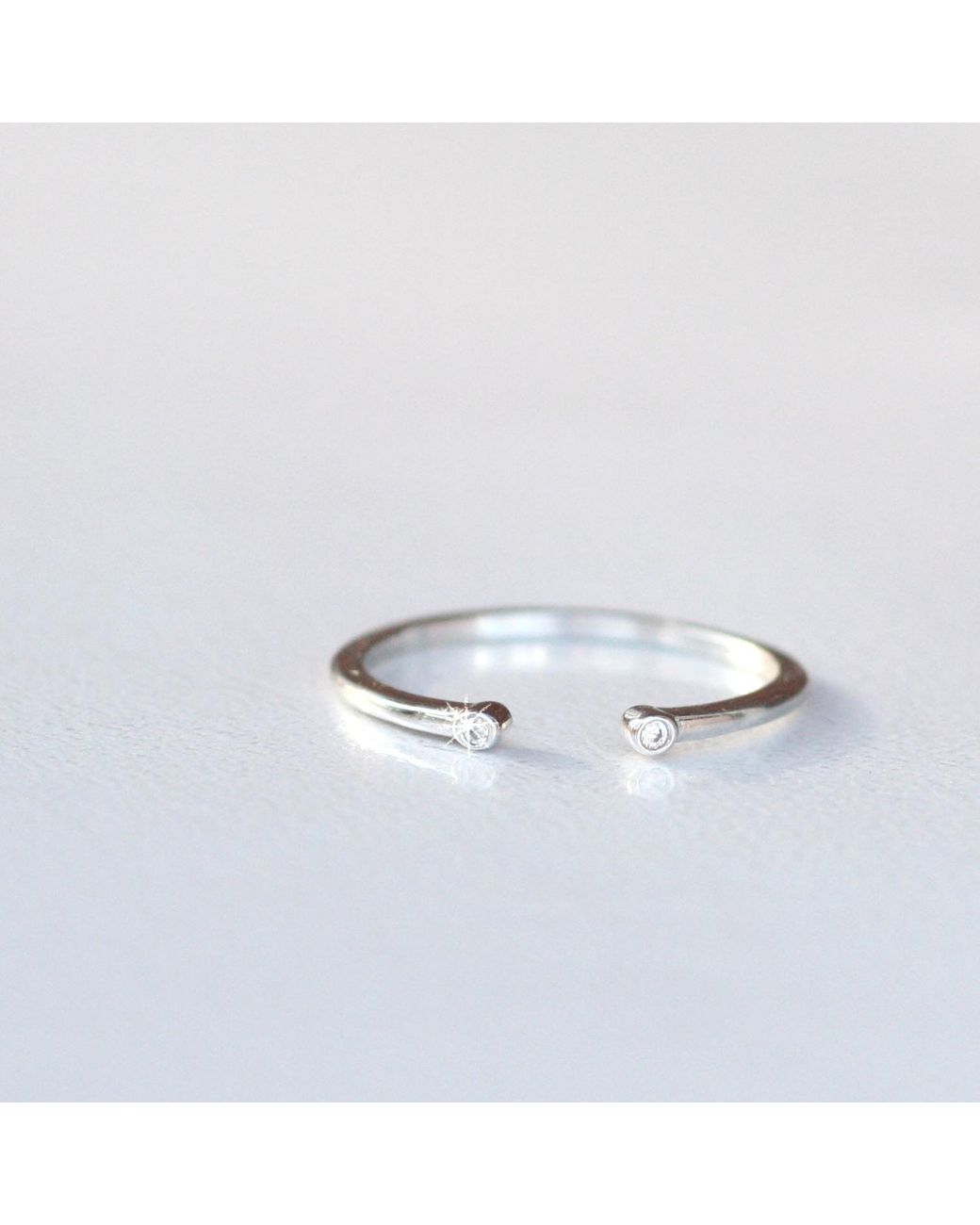 VicStoneNYC Fine Jewelry White Diamond Open Cuff Ring