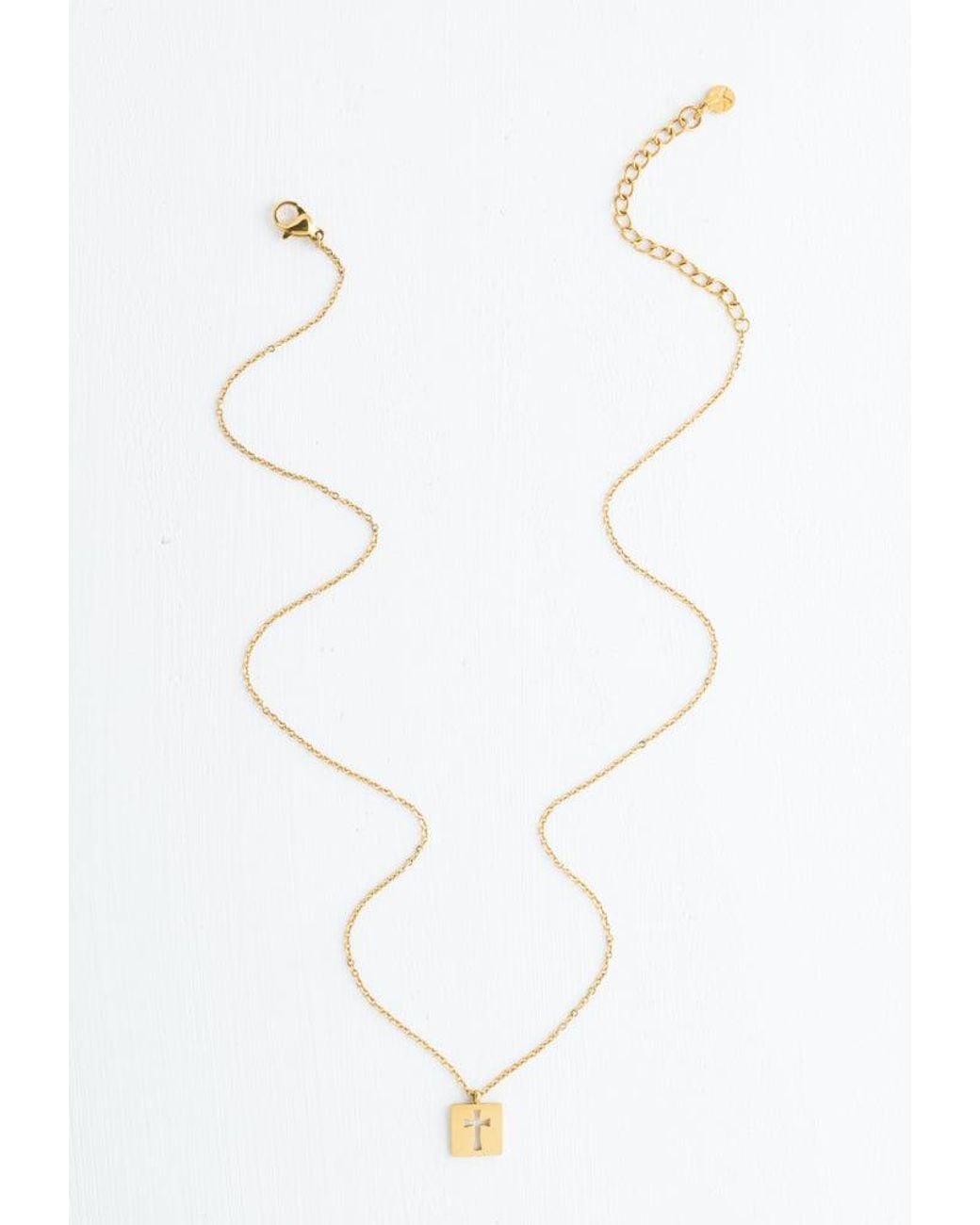 Starfish Project Metallic Axis Cross Necklace