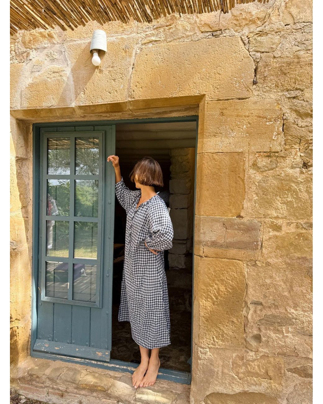Mind Traveler Blue Matilde Gingham Dress
