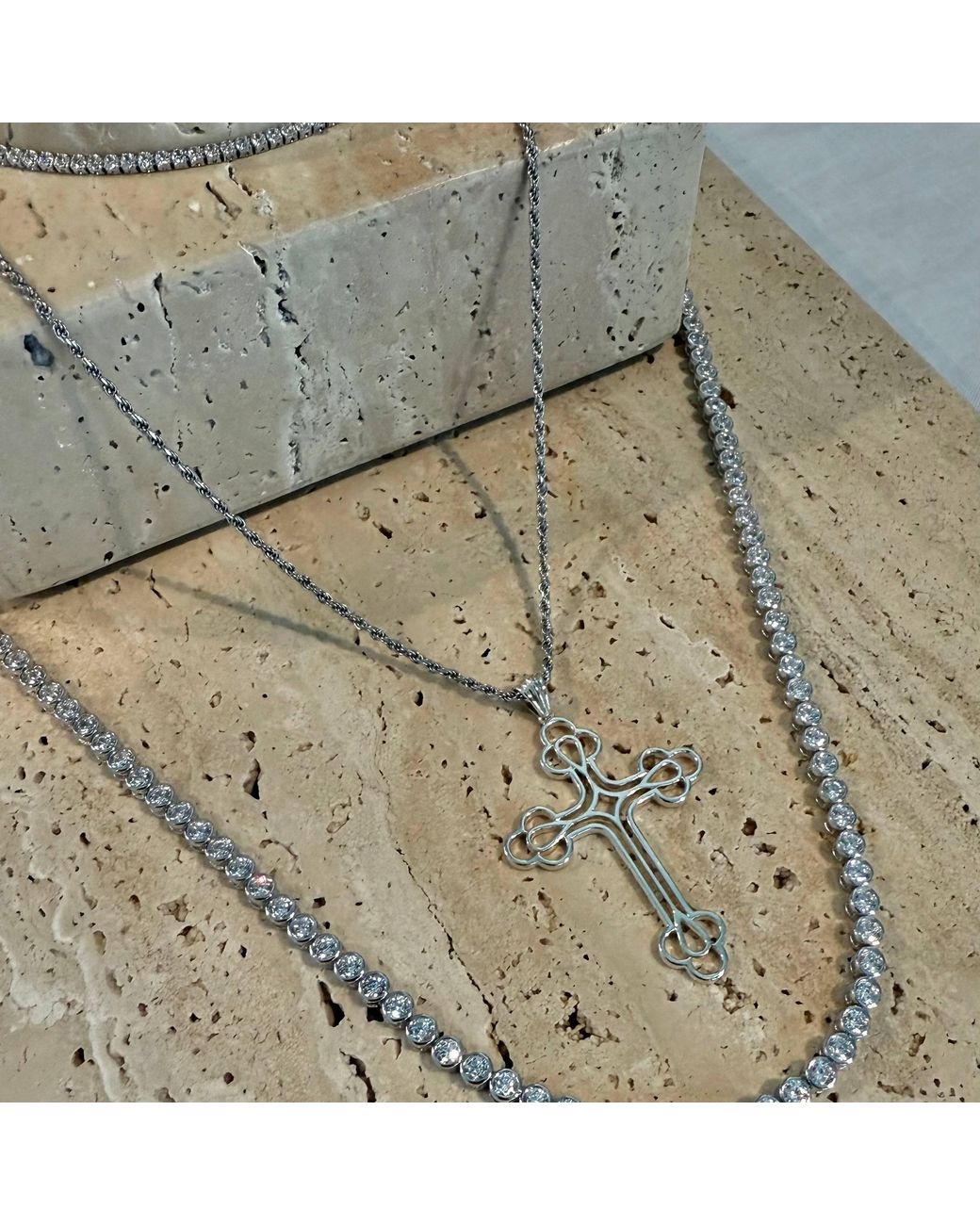 Leni James Metallic The Billie Cross Pendant