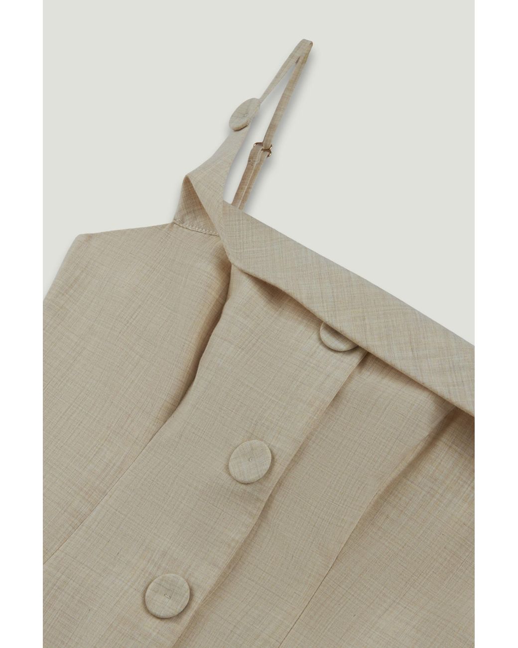 Nocturne Natural Asymmetric One-Shoulder Blouse
