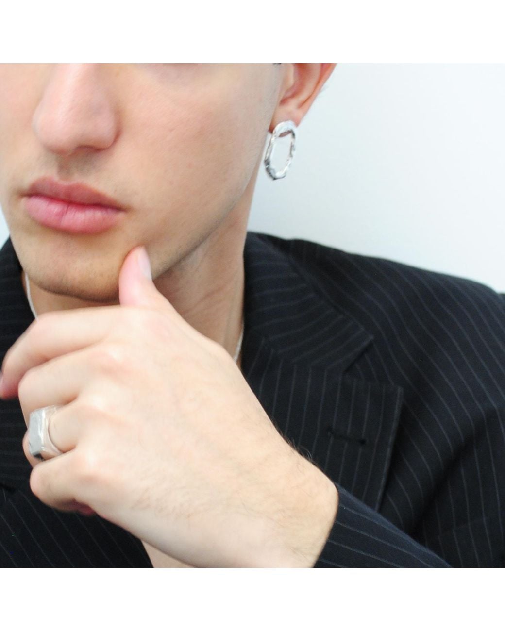 De Roms Metallic The Dusk Molten Stud Earrings