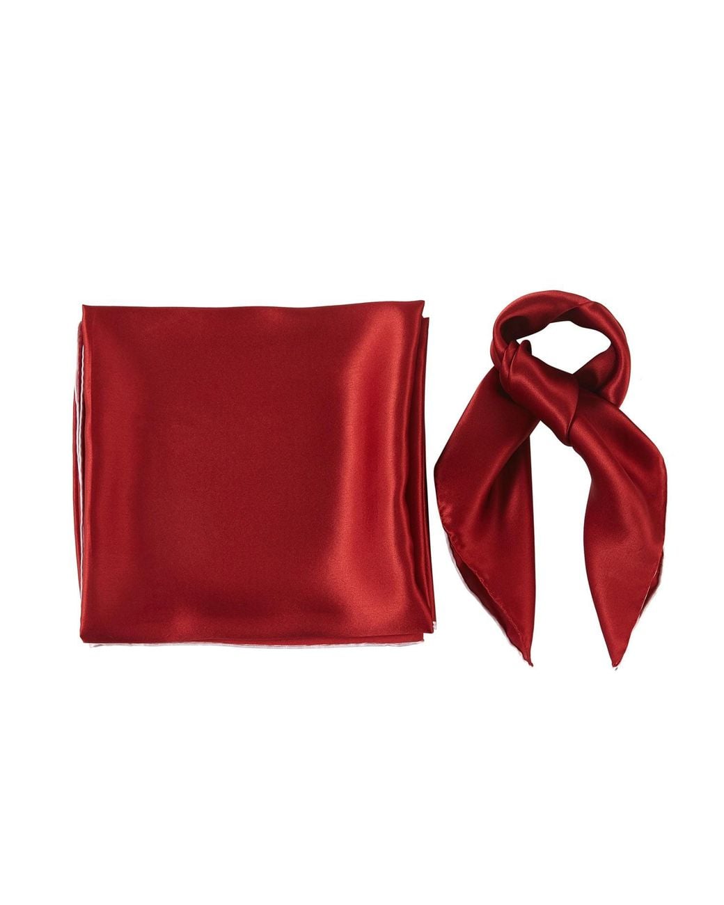 Soft Strokes Silk Red Pure Silk Scarf Peony Solid Colour Collection Burgundy Small