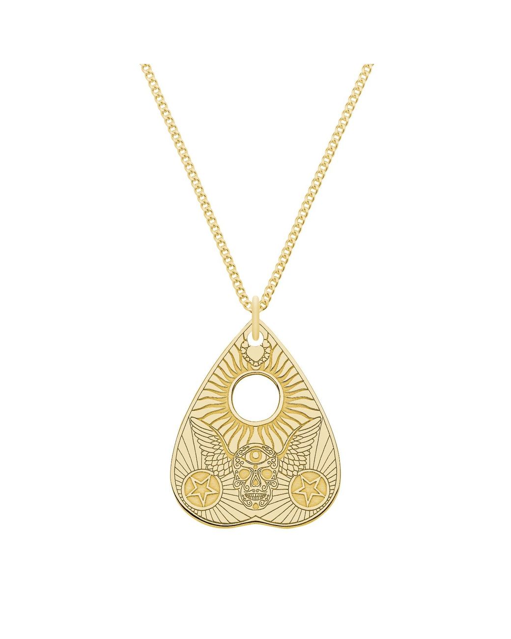 CarterGore Metallic Medium Solid Winged Skull Planchette