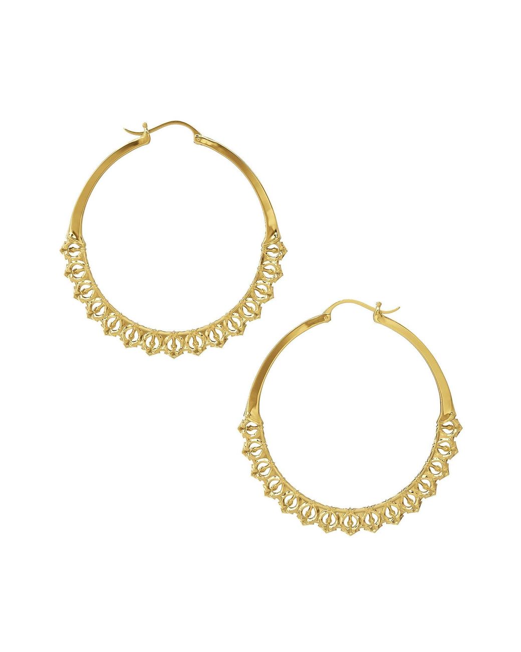 Astor & Orion Metallic Calla Hoops Large