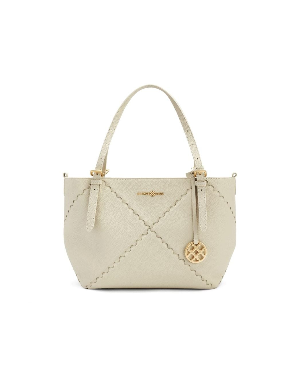 Orange Cube White Dusk Mosaic Tote