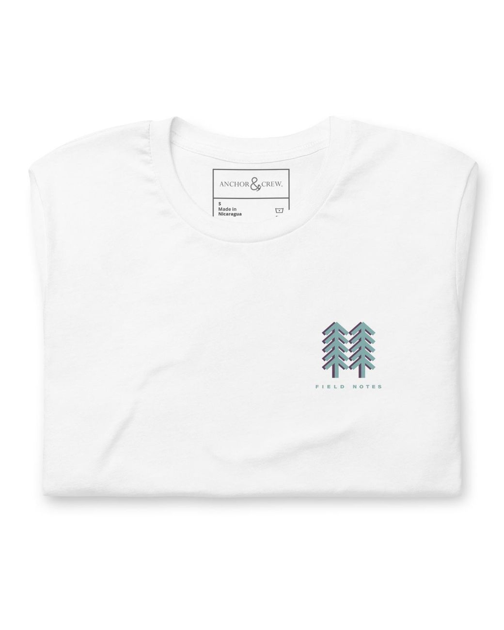 Anchor and Crew Blue One Field Notes Organic Cotton T-Shirt