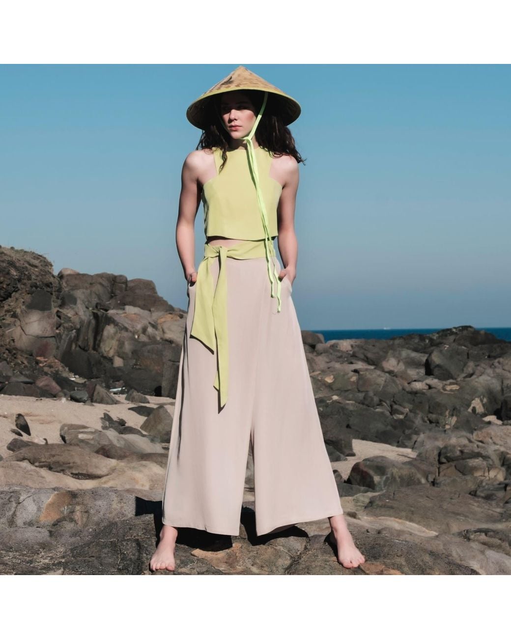 Mirimalist Brown Neutrals Sand Loose Pants Ecru