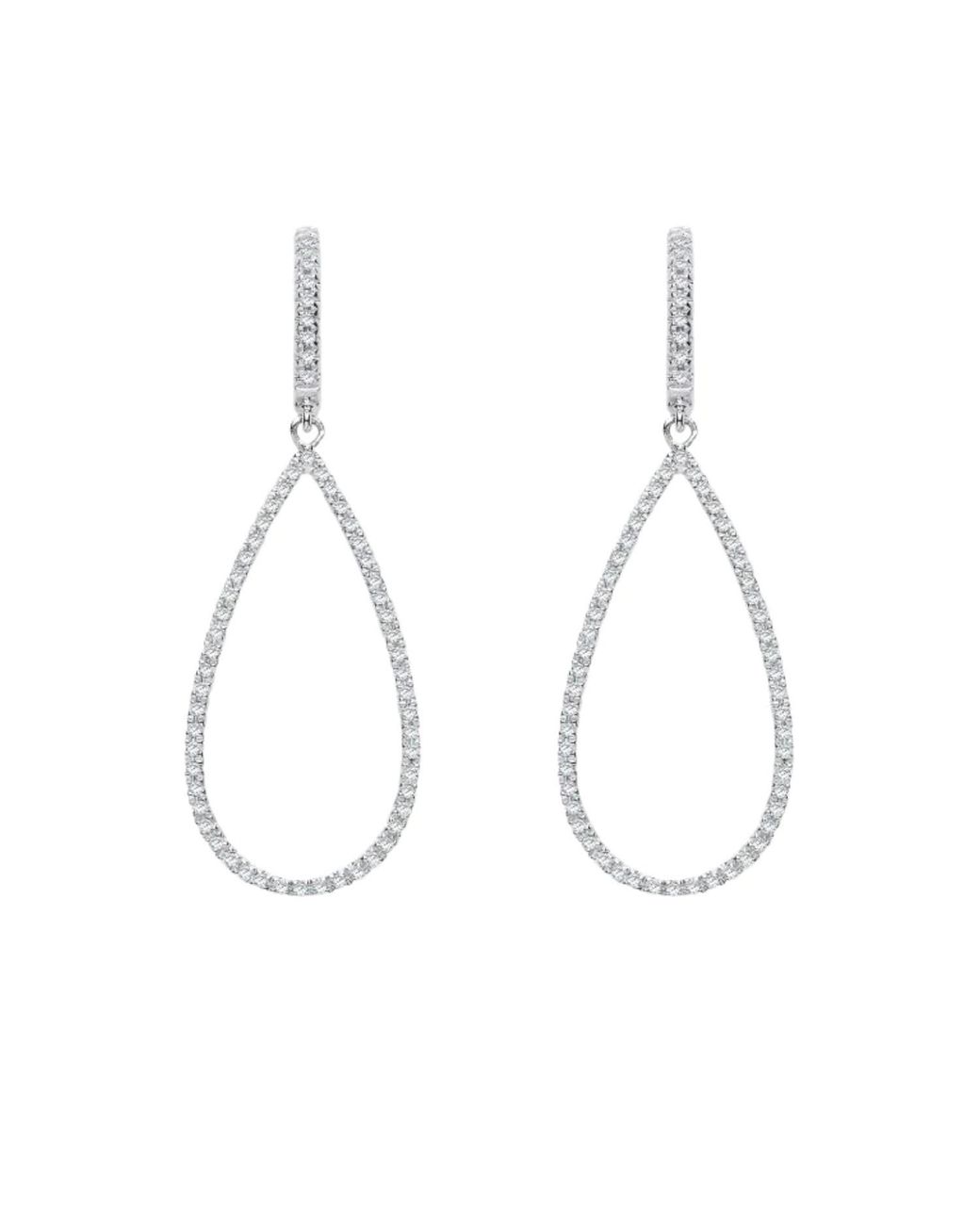 Augustine Jewels Metallic Diamond Drop Earrings