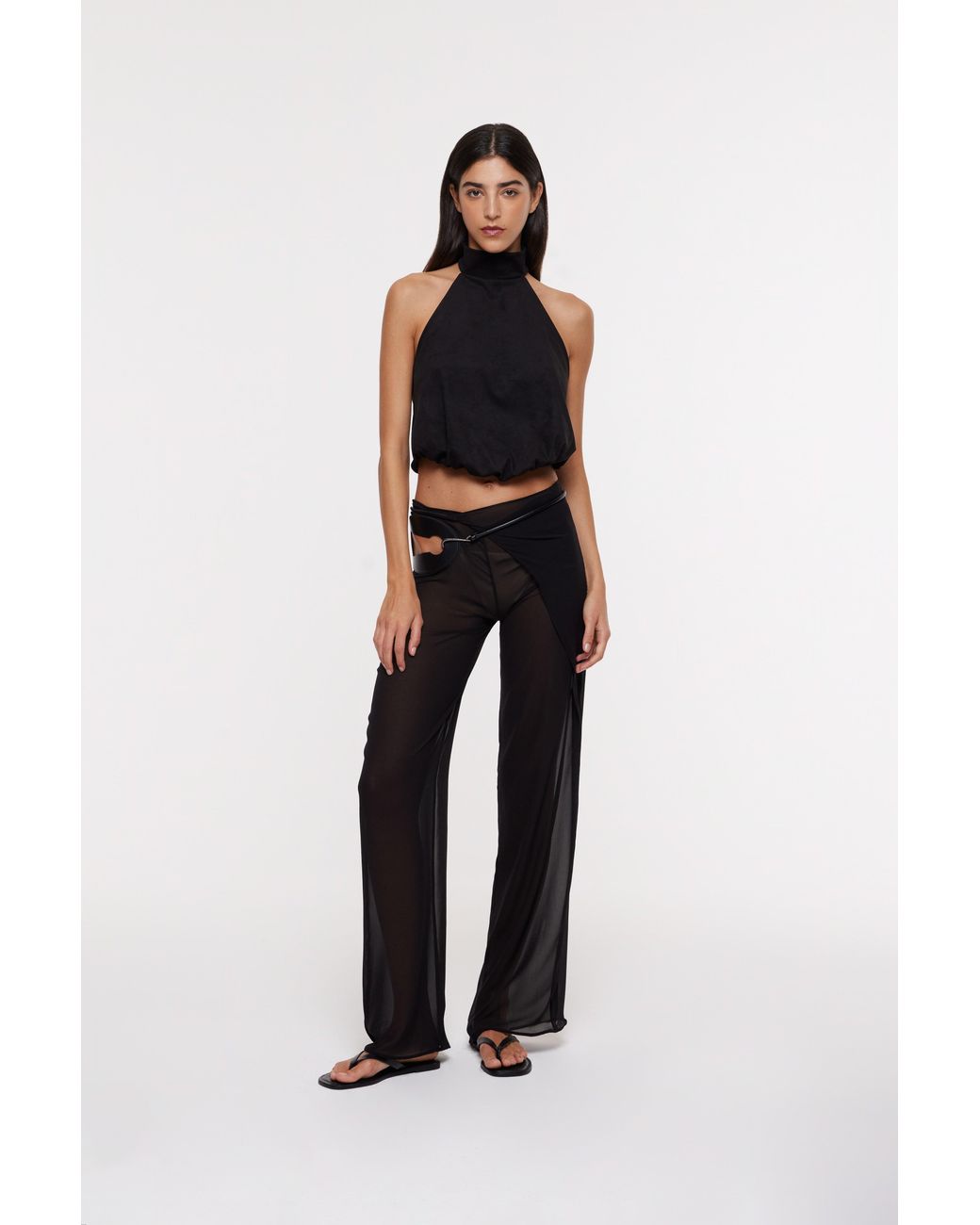 Bianca Resortwear Black Deva Wrap Trousers