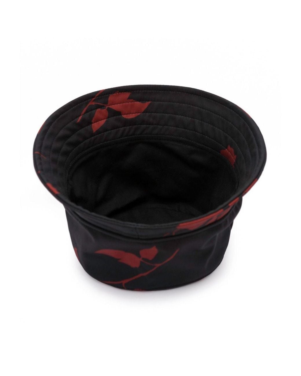 RainSisters Black Elegant Bucket Hat With Floral Print