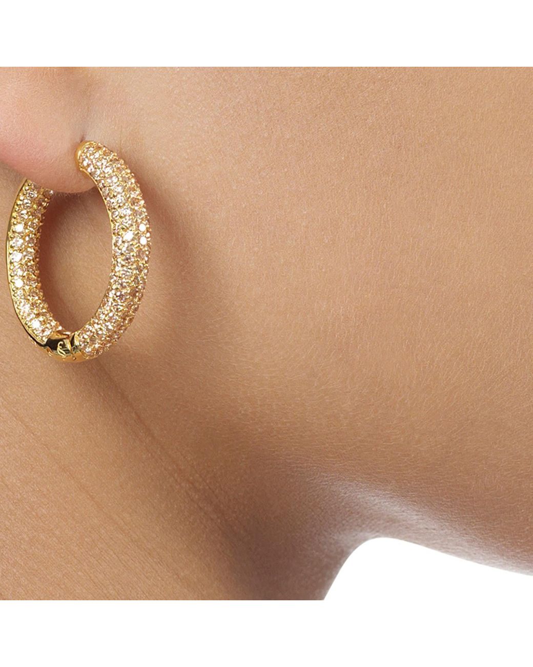 SALLY SKOUFIS Metallic Bold Earring With Made Champagne Diamonds