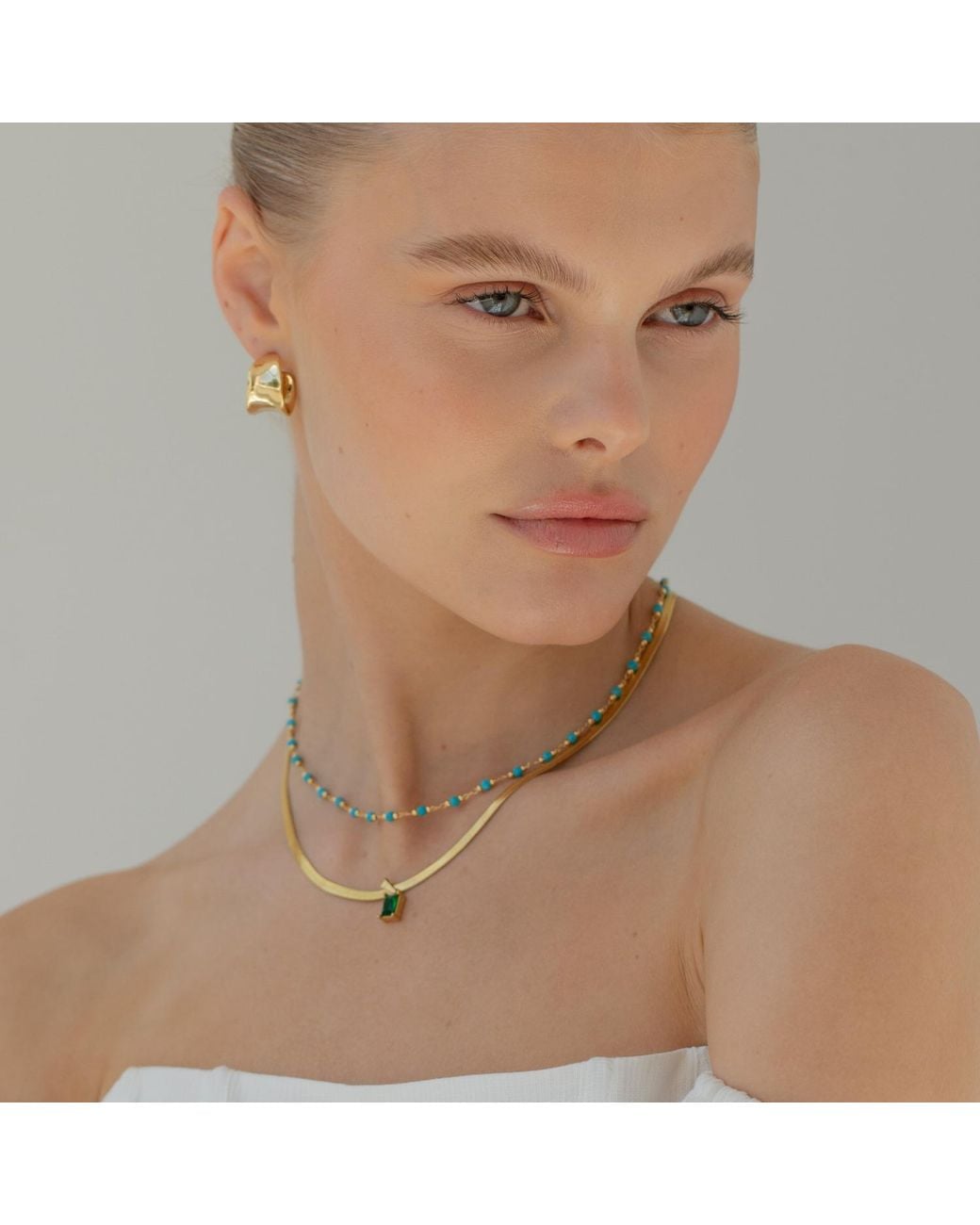 Arctic Fox & Co. Metallic Irregular Hoop Earrings