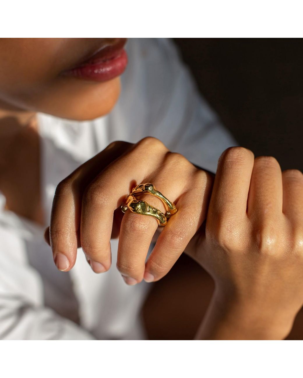 EVA REMENYI Metallic Talisman Flow Ring