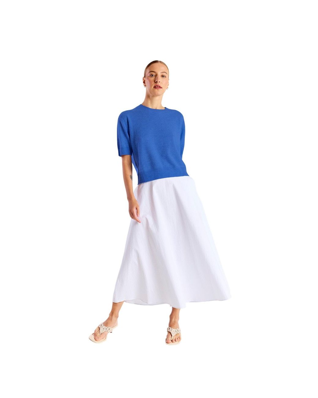 Brodie Cashmere Blue Vicky Cashmere Tee