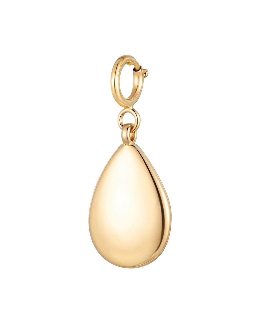 Larisa Beaumont Metallic Honesty Charm – 14K Solid Teardrop Pendant