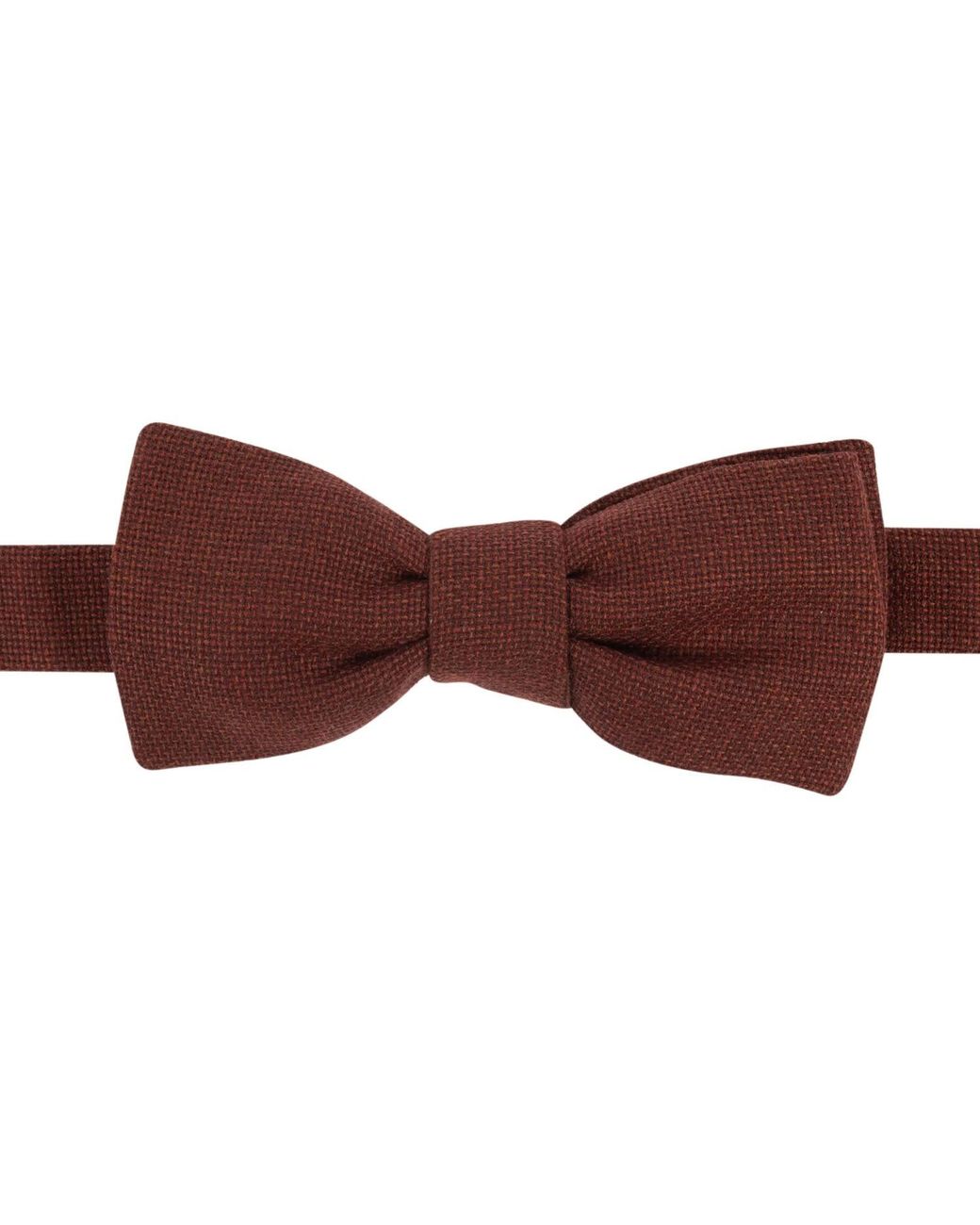 LE COLONEL Red Neutrals Moka Italian Wool Bow Tie for men