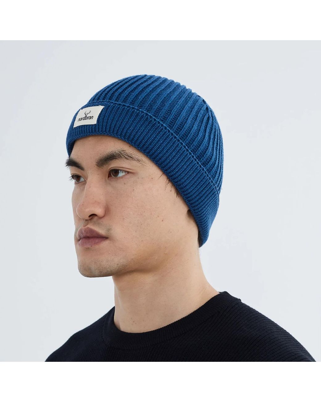 Norbron Blue Cuat Stone Beanie for men