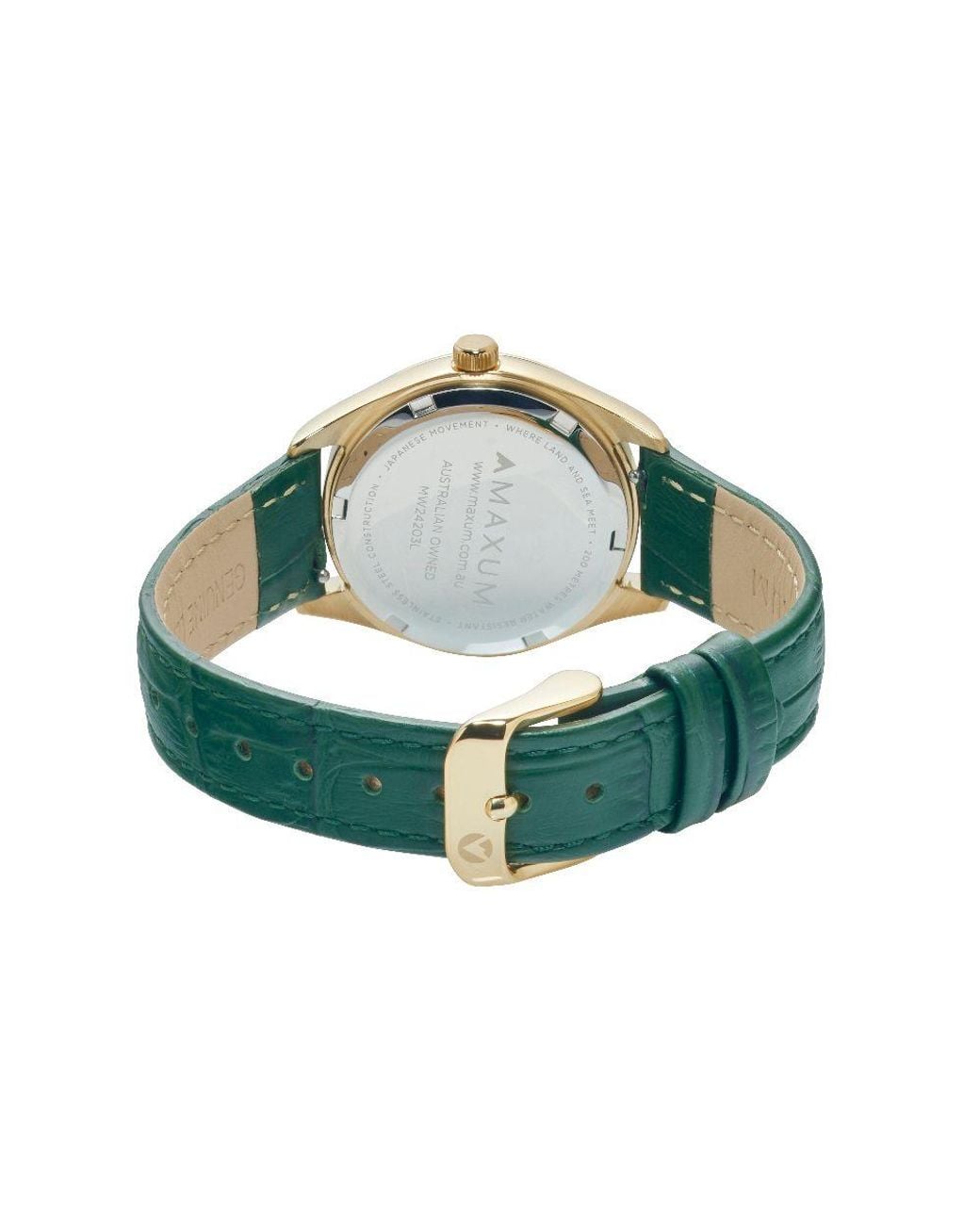 Maxum Green Sydney Box Set -Includes Bracelet Watch With Leather Strap