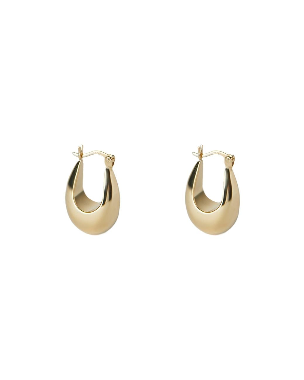 Argento Vivo Metallic The Tapered Oval Hoop