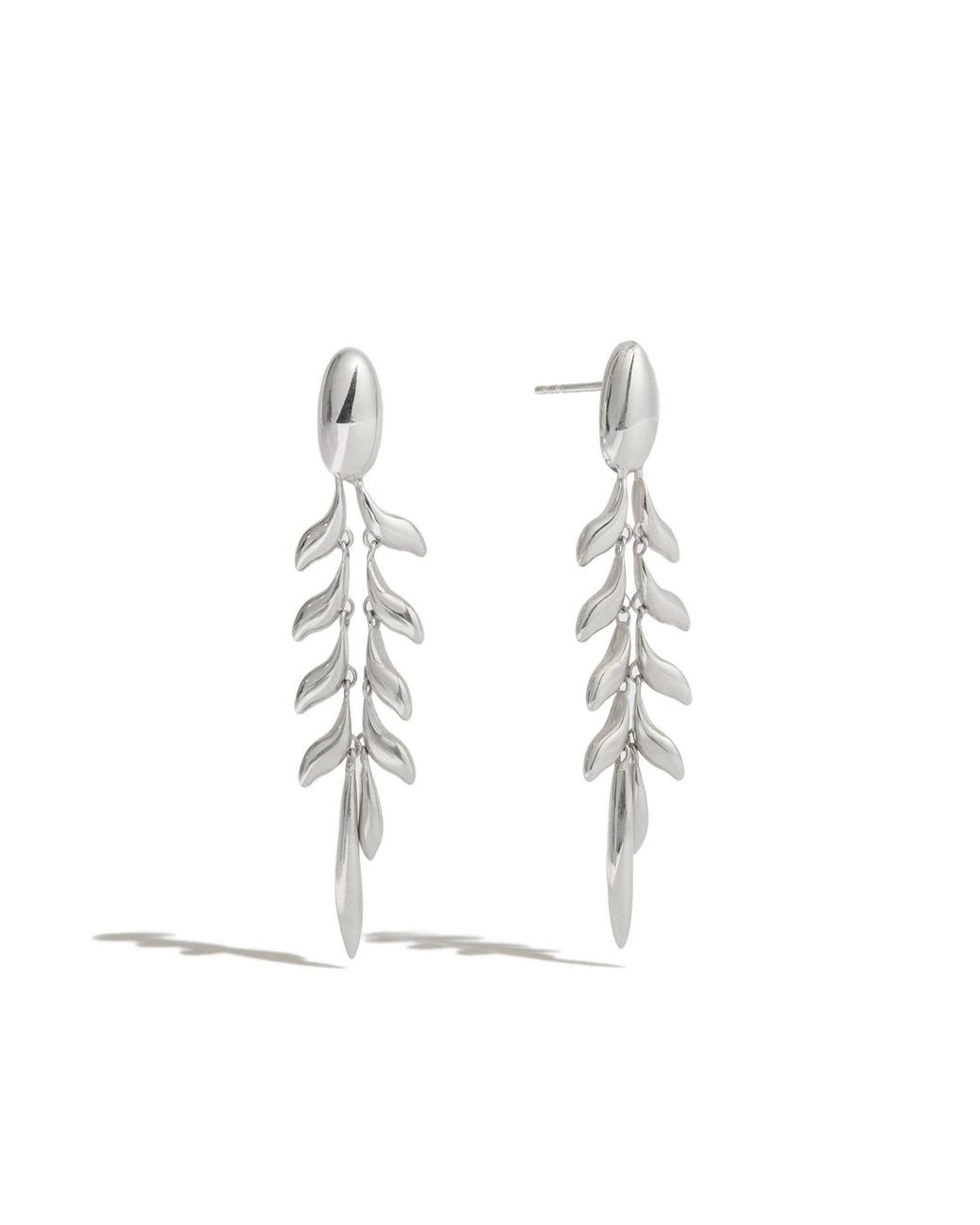 Stone Fruit White Fishbone Earrings