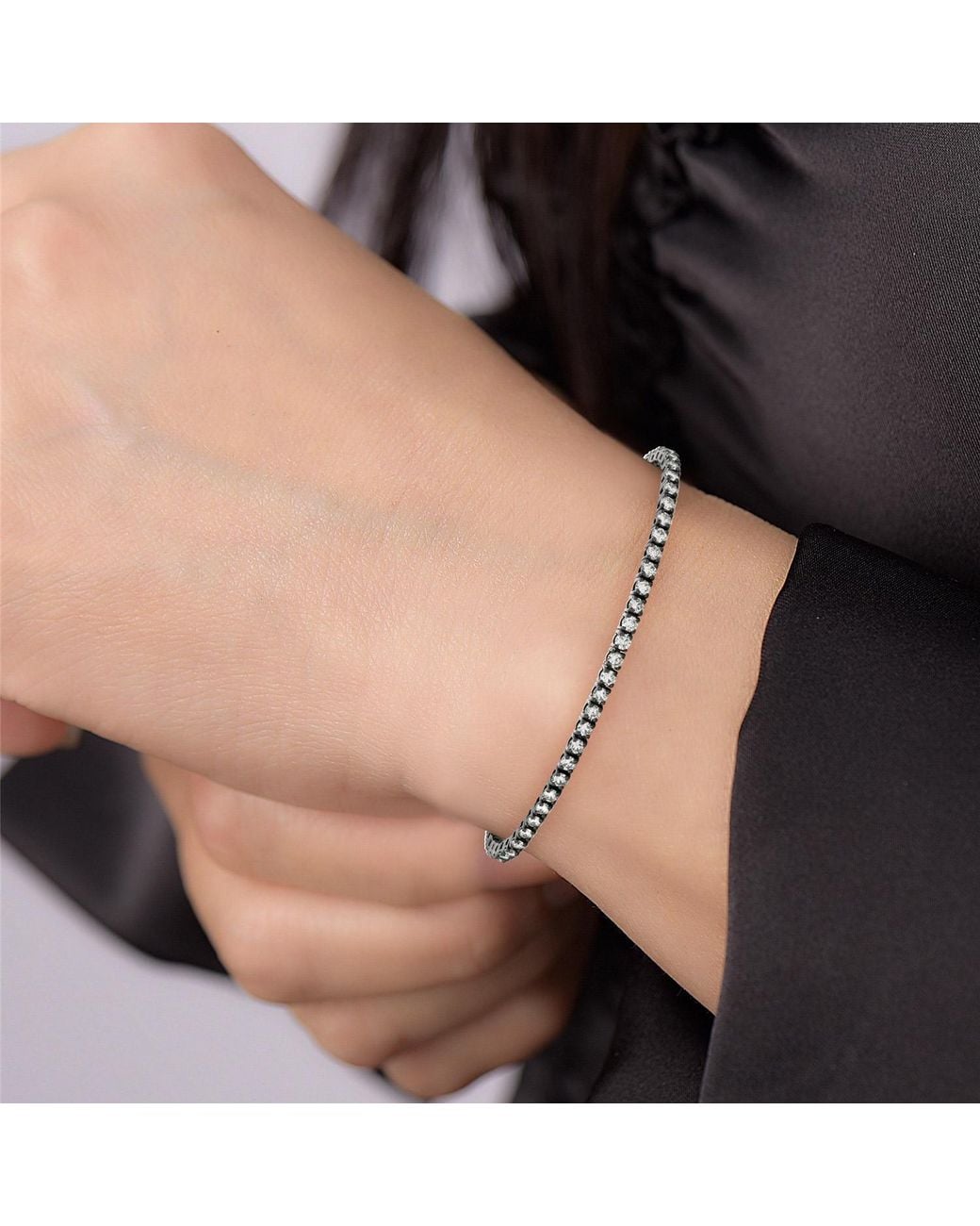 Artisan White 14K Diamond Tennis Bracelet