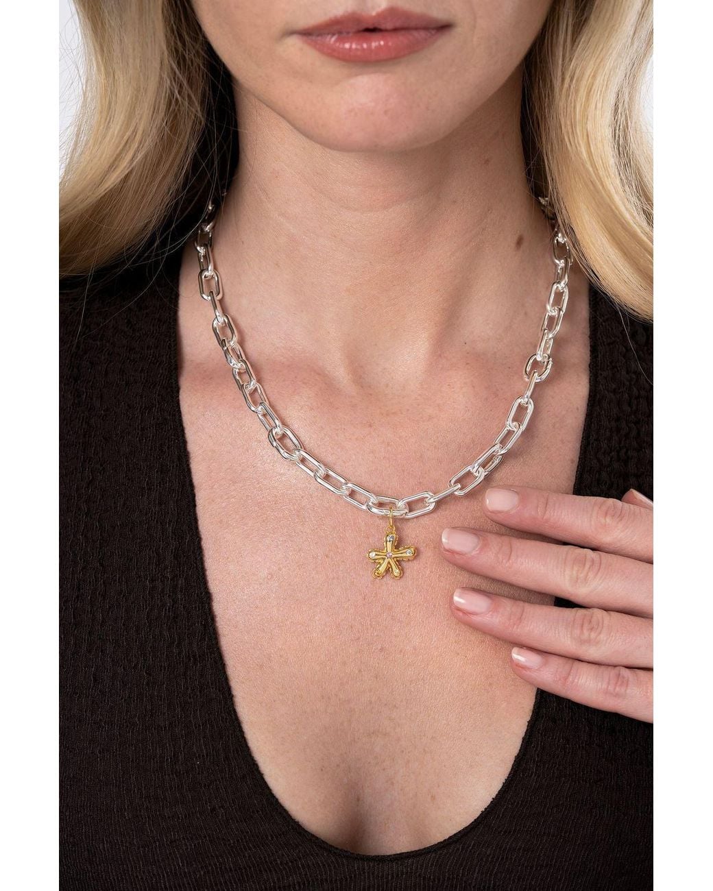 Zynnia Collective Metallic Mod Chain Necklace