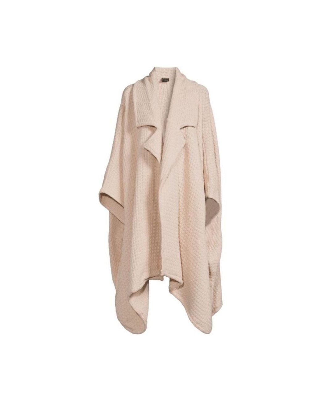 Saachi Natural Comfy Oversized Waffle Knit Collared Whisper Jacket