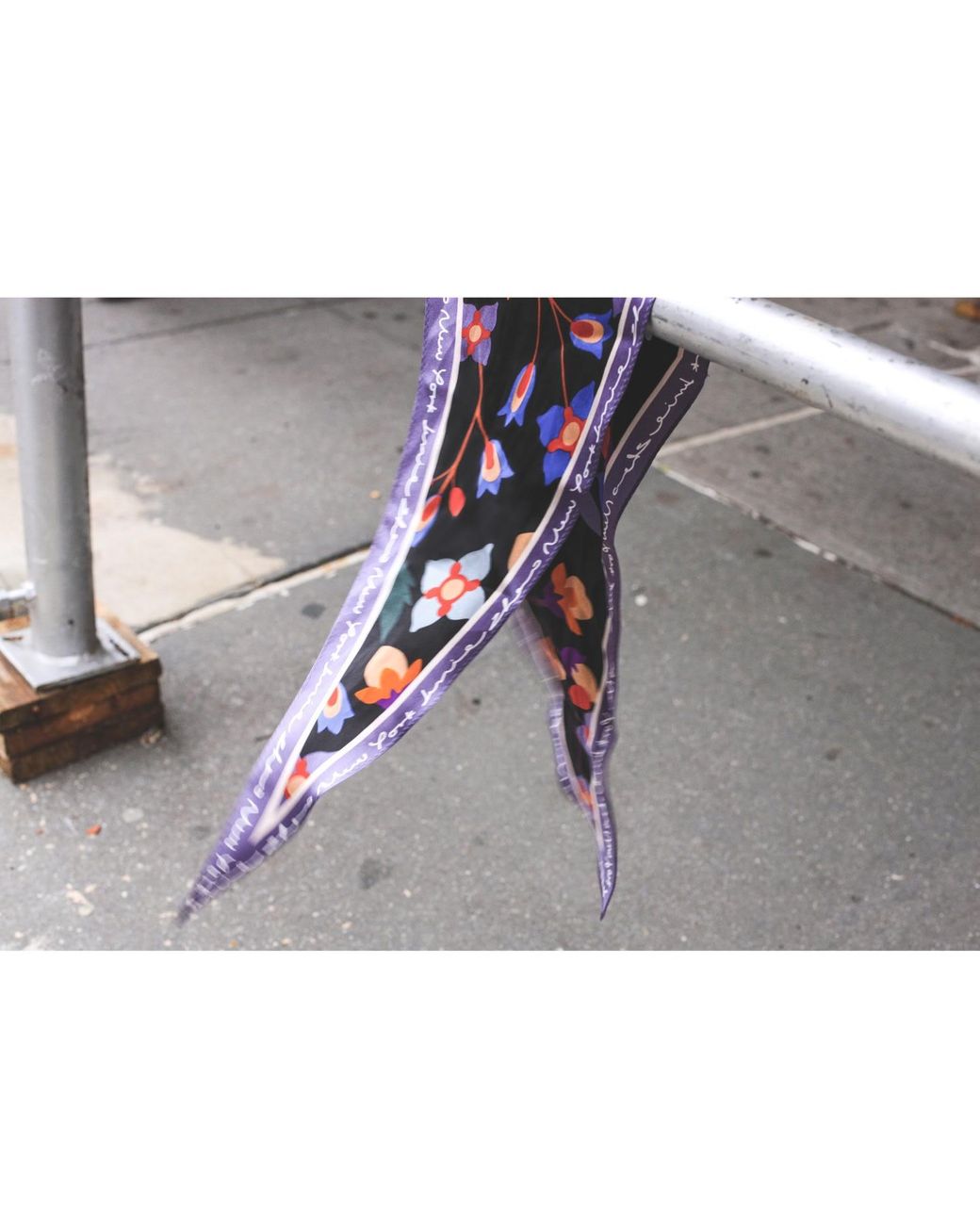 Jessie Zhao New York Black Silk Diamond Scarf Of Garden