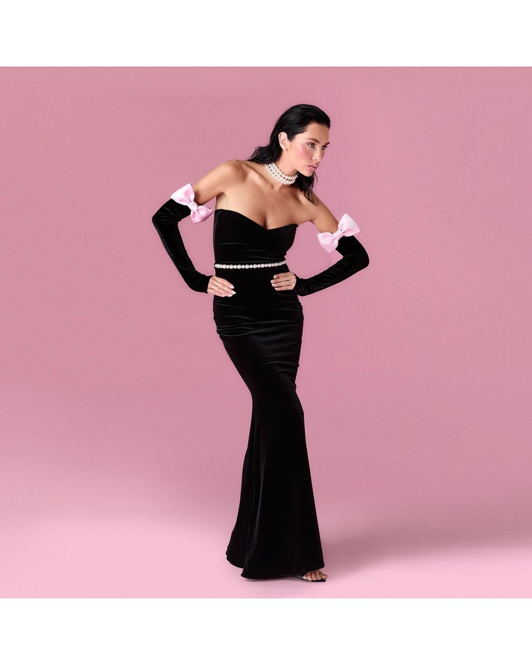 Nur Karaata Black Royal Reverie Dress