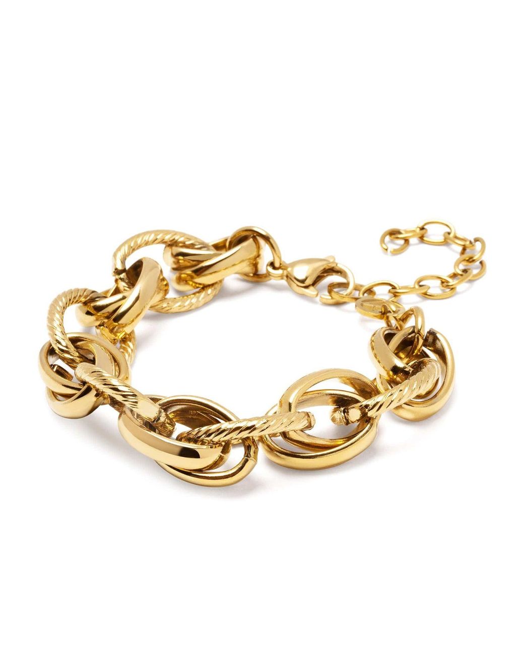 Nialaya Metallic Mixed Link Bracelet