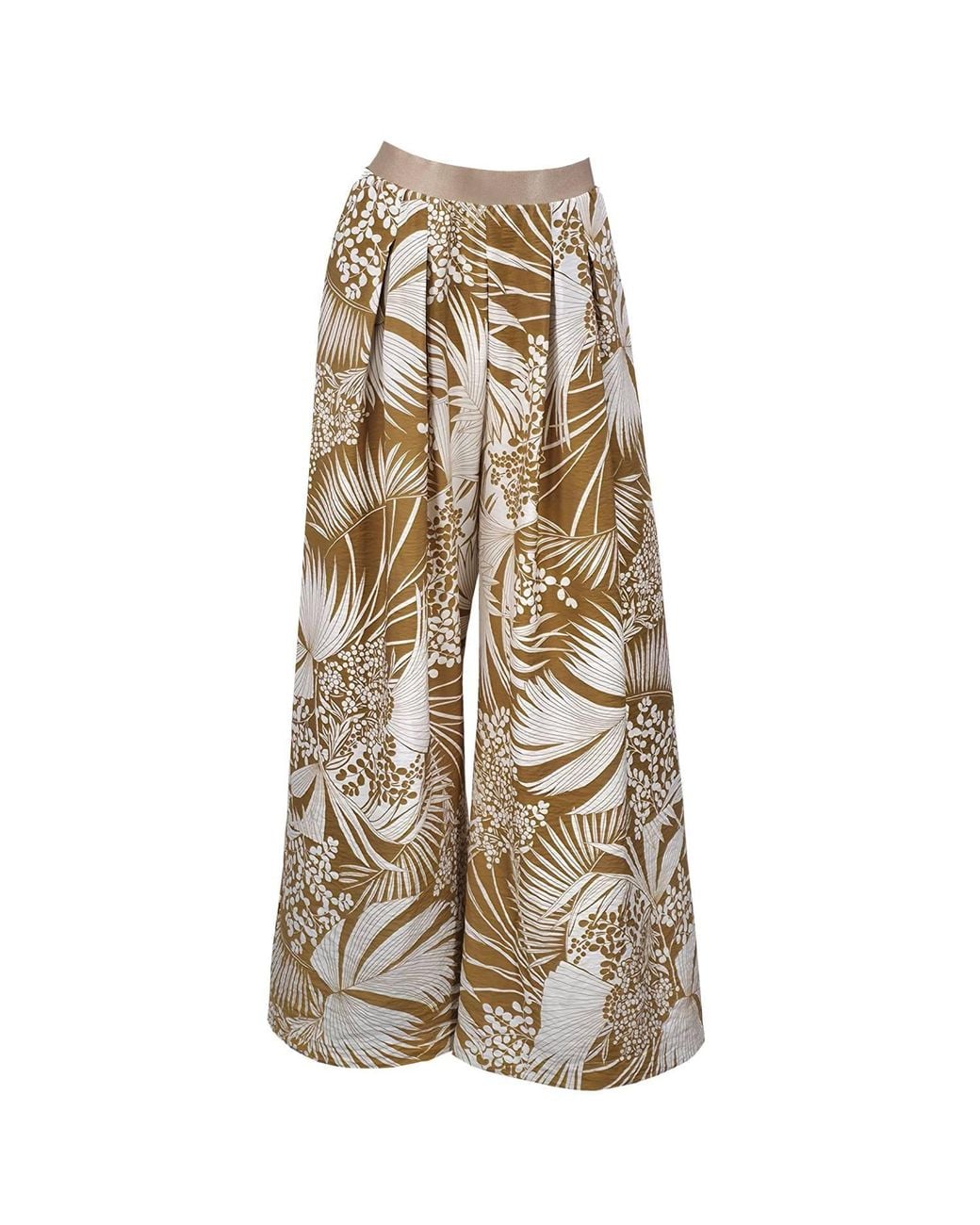 Me & Thee Natural Pinch Of Salt Tropical Print Trouser