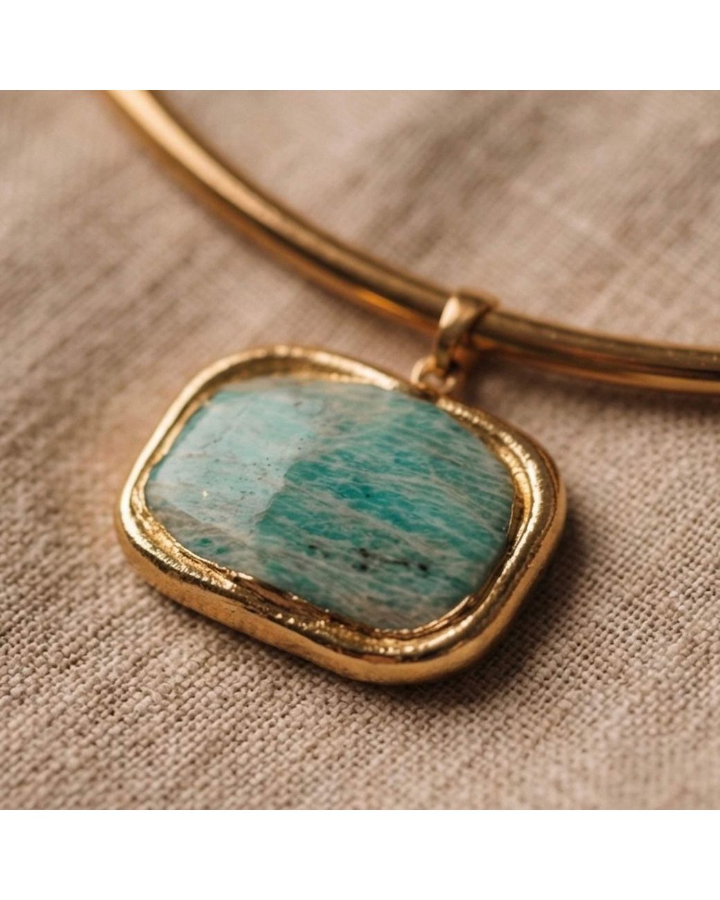 Divine Aria Metallic Amazonite Choker Necklace