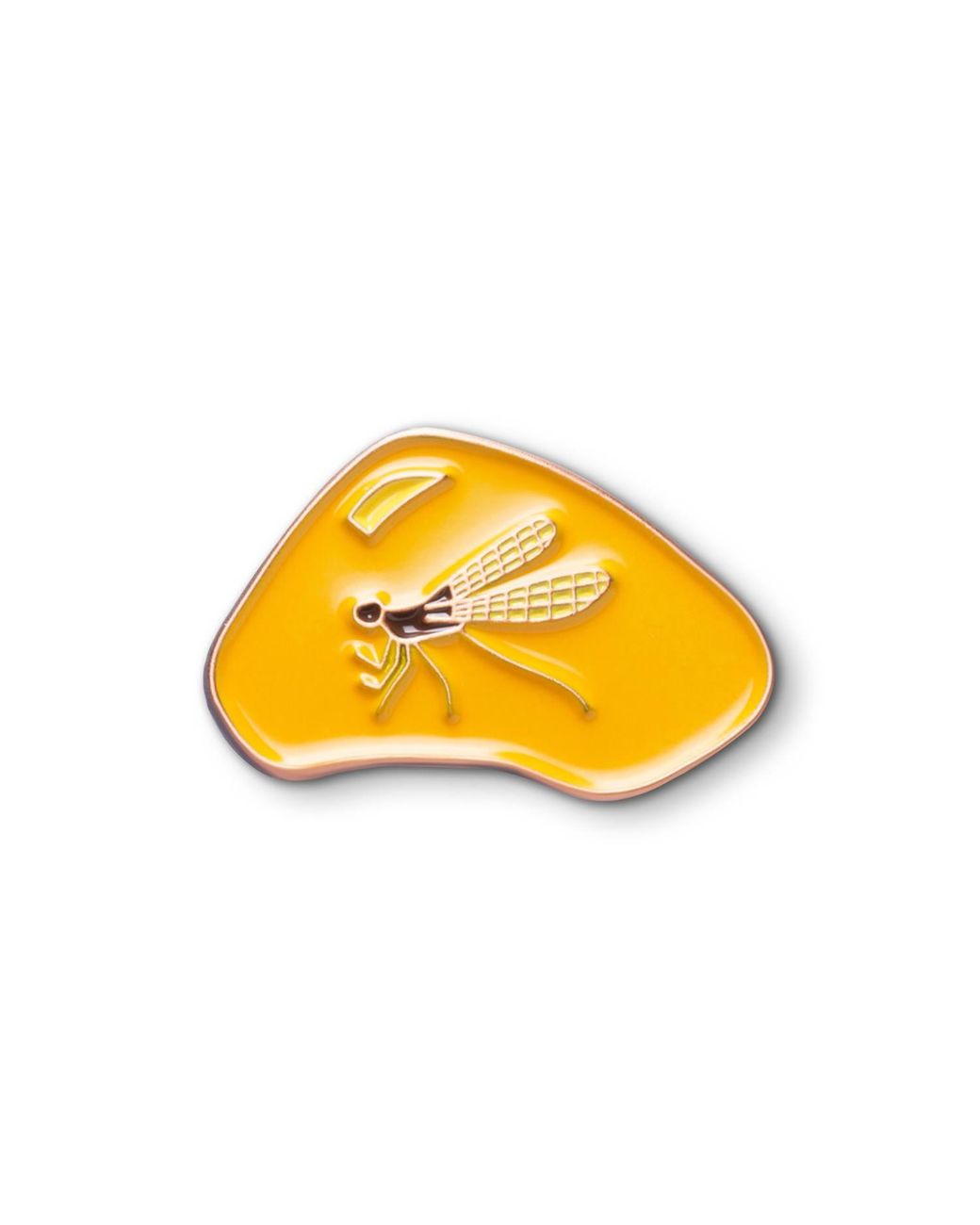 Make Heads Turn Yellow Enamel Pin Amber