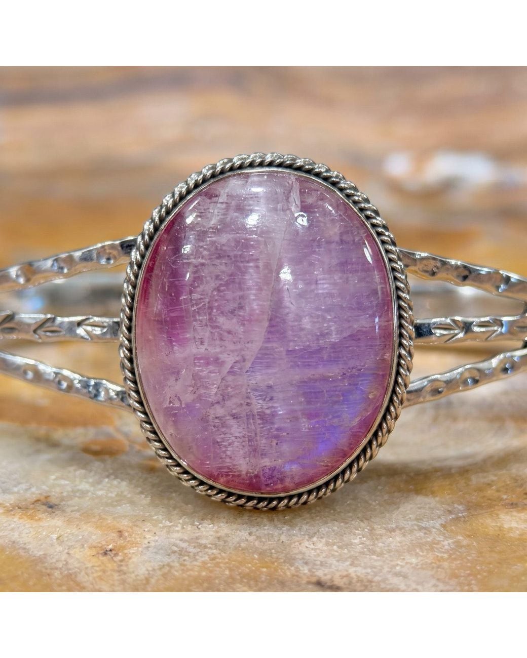 Saéa Purple Rare Moonstone Cuff Bracelet