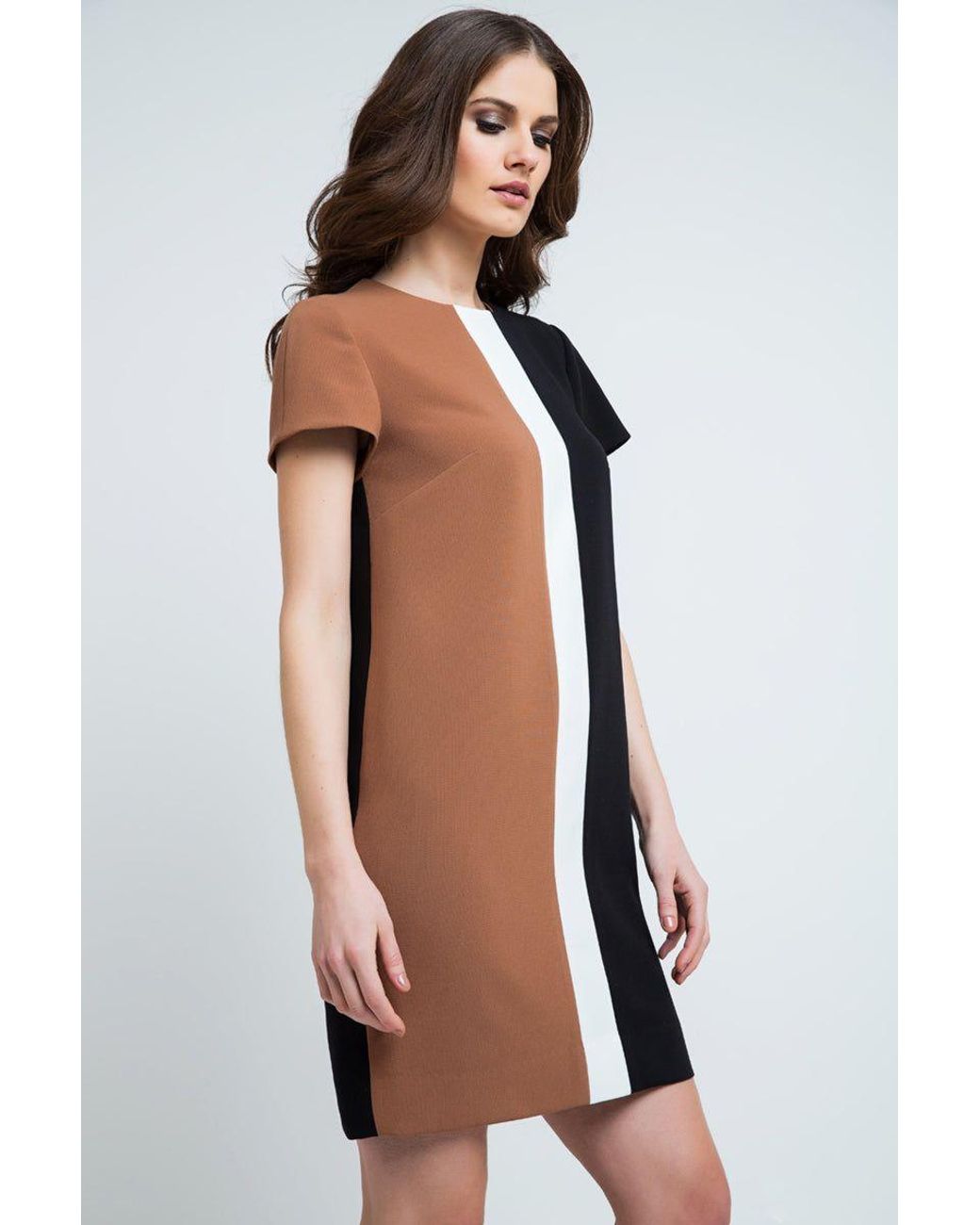 Conquista Black Straight Short Sleeve Dress