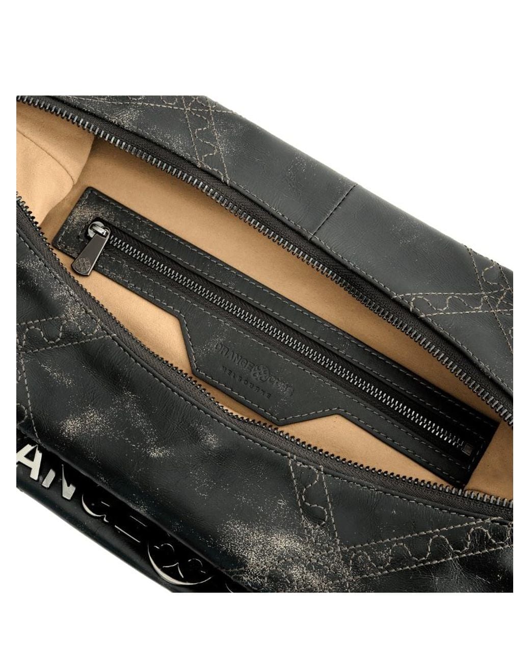 Orange Cube Black Metropolitan Crossbody Bag