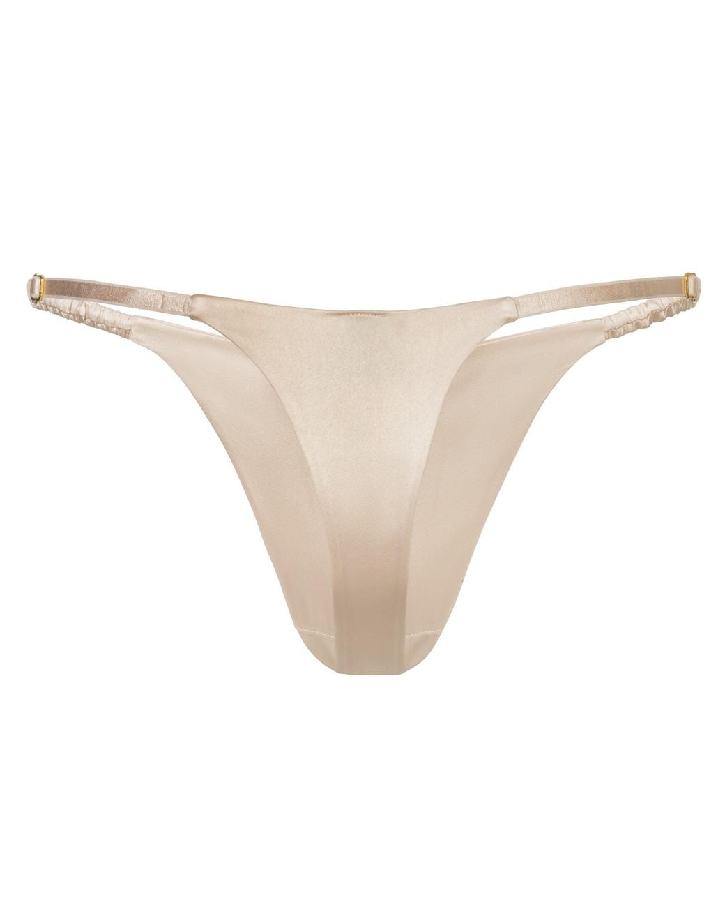 Black Heart Lingerie Natural Ruched Silk Thong