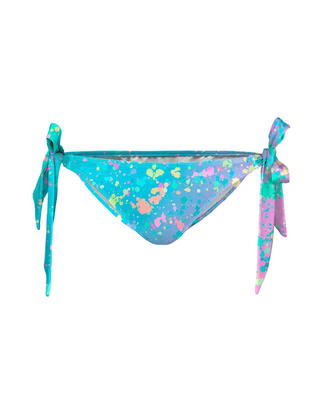 Aloha From Deer Blue Splashed Bikini Bows Bottom