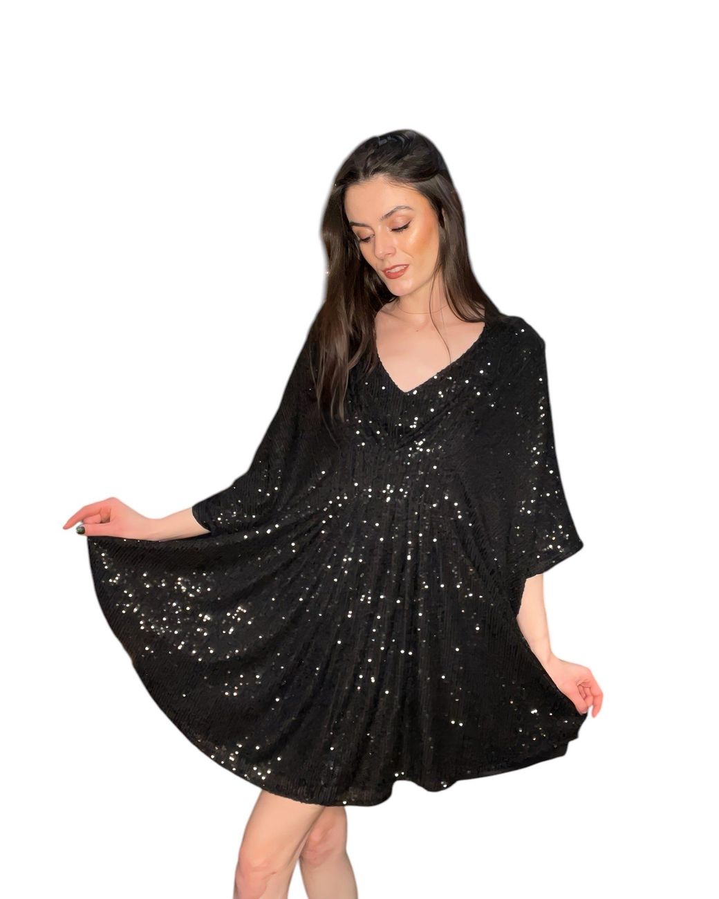 Any Old Iron Black Fourth Avenue Sequin Dress