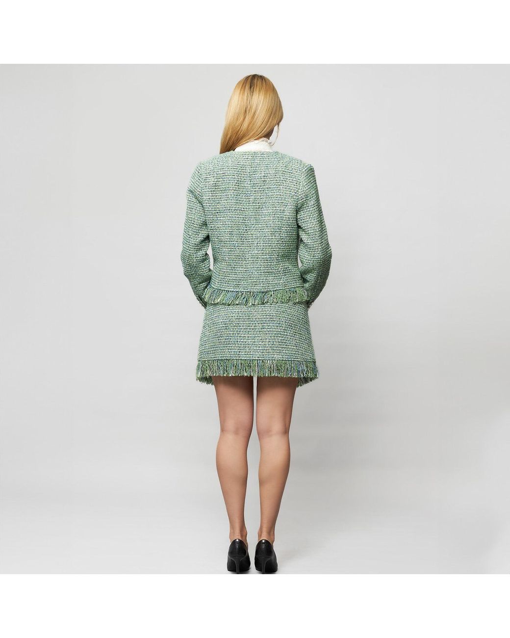 Solgo Atelier Green Cora Tweed Jacket
