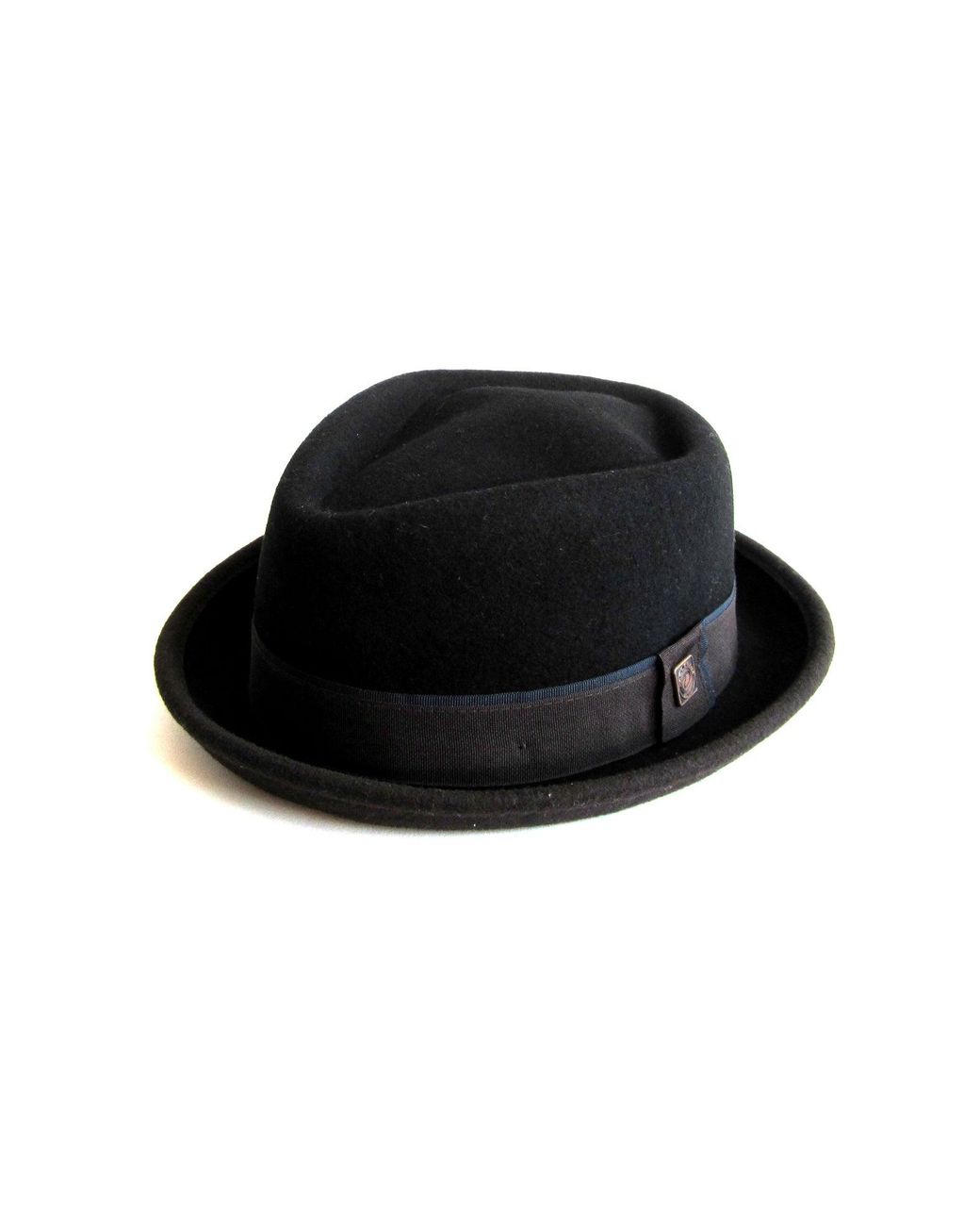 Dasmarca Hats Black Edward Two Tone Felt Winter Porkpie Hat for men