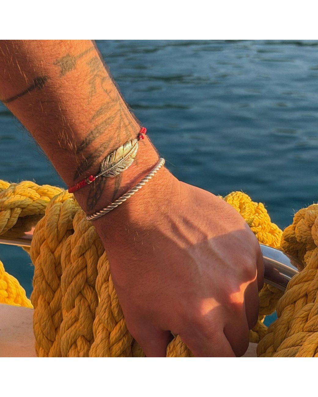 La Pluie Jewellery Metallic Helix Cuff for men