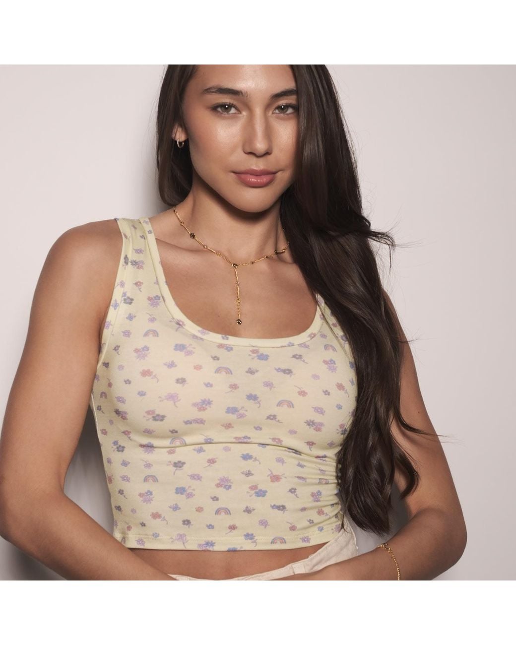 Cloud Haven Pink Ditsy Floral Tank