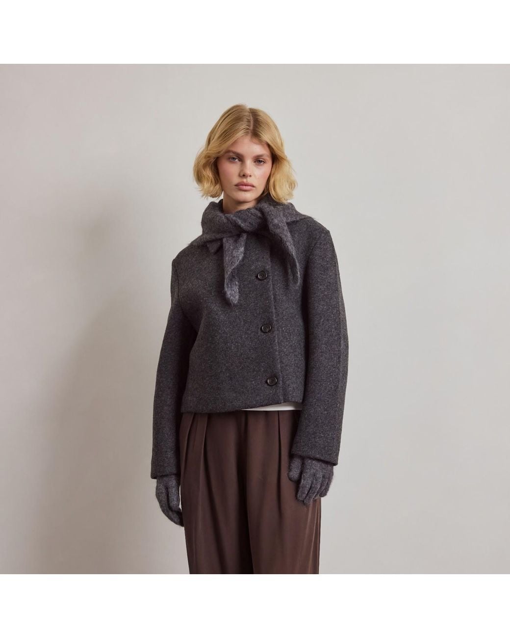 Arctic Fox & Co. Black Alpaca Triangle Scarf