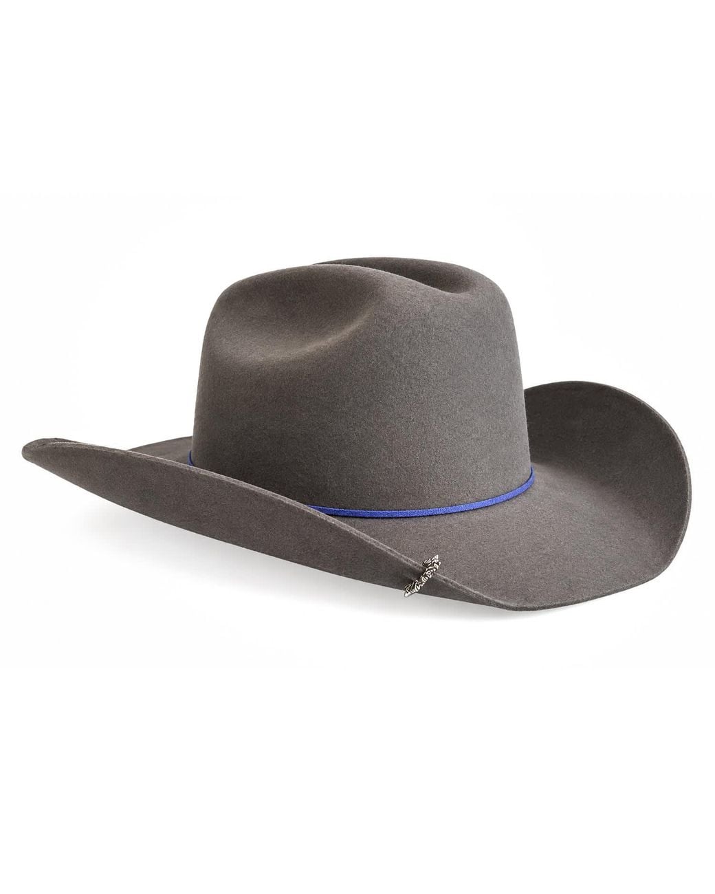 Shaded the Label Gray Looe Cowboy Hat With Sterling Spur Charm for men