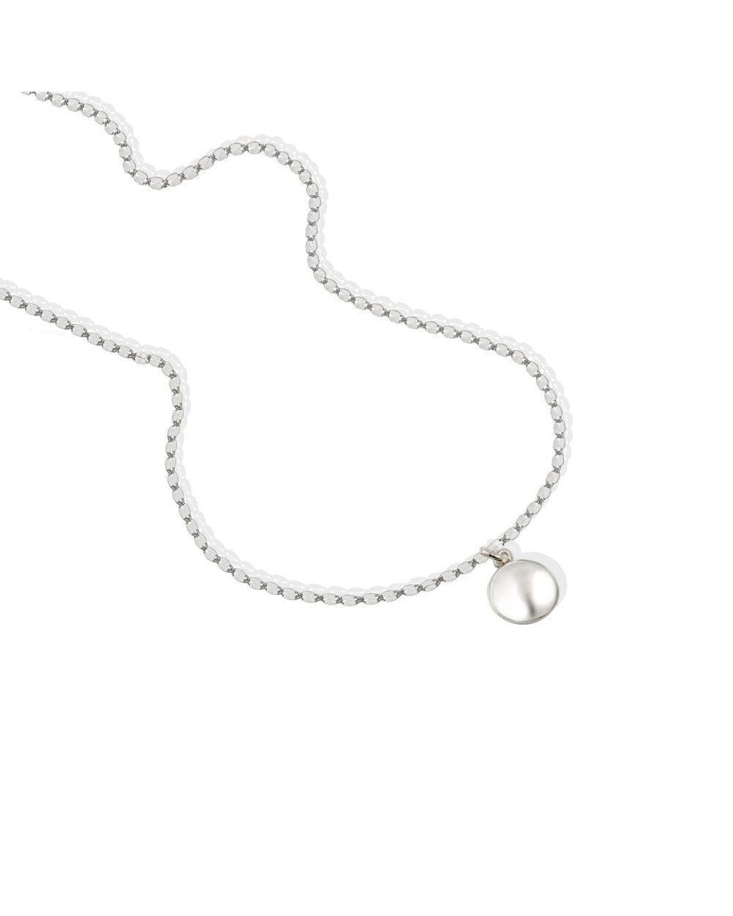 Argento Vivo Metallic Round Pendant Necklace